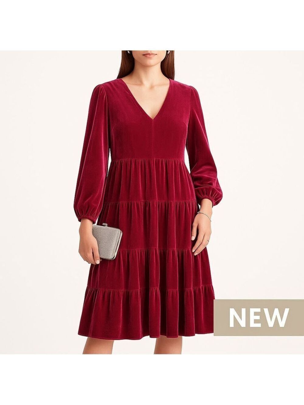 Women's Eliza J Dress Size 12 Red Velvet